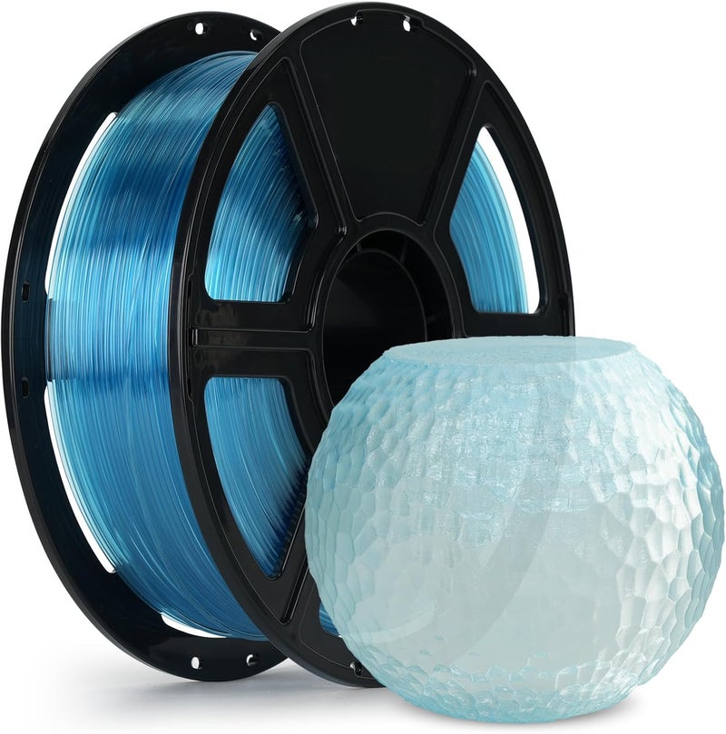 Rapid PETG Filament 1.75mm Clear Light Blue, Max 600mm/s High Speed Printing, 3D Printer Filament 1kg Spool, Dimensional Accuracy +/- 0.02mm, Fits Most 3D Printers